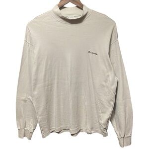 plain blank tan cream Columbia long sleeve crewneck vintage 90s outdoors shirt